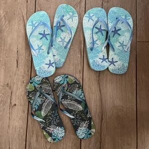 Blue Flip Flops, Sandal Set